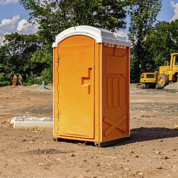 how often are the portable restrooms cleaned and serviced during a rental period in Pointe Coupee County